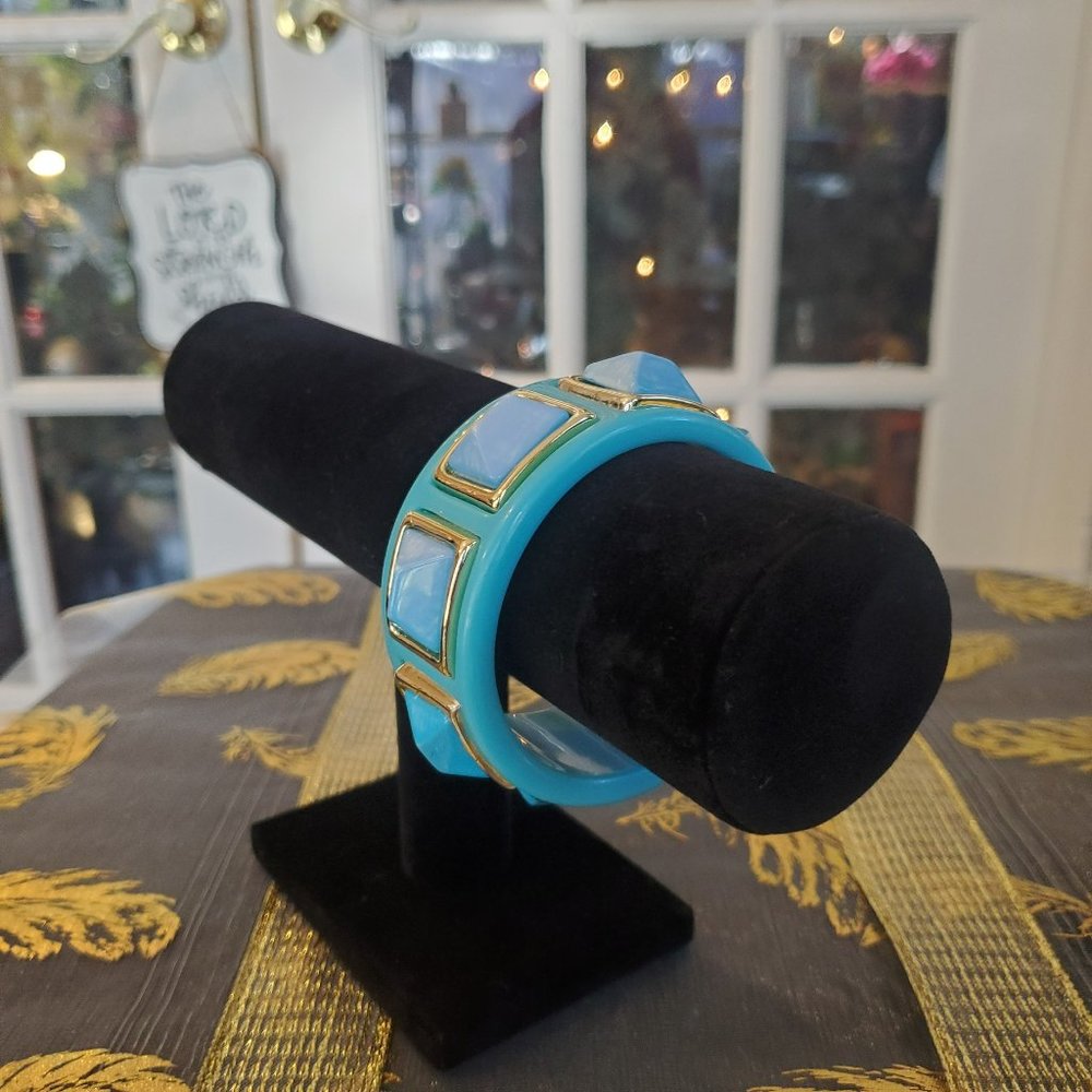 Kenneth Jay Lane Turquoise and Gold Bracelet